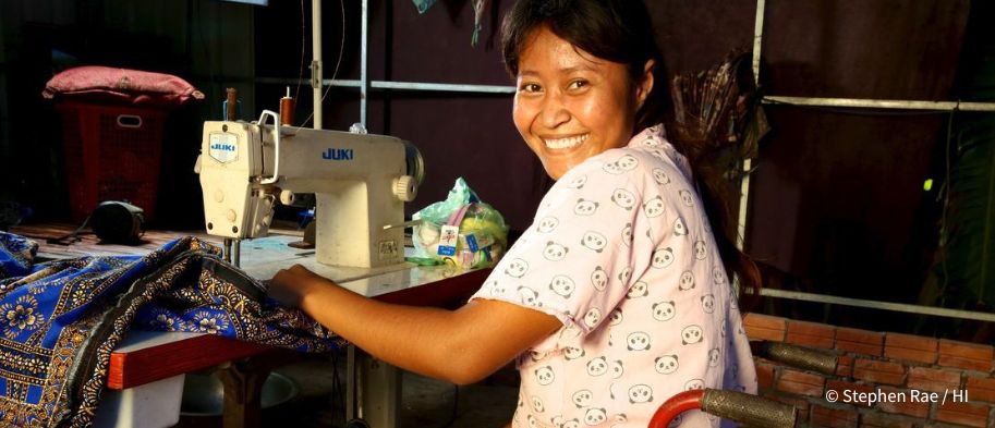 Adolescente parrainée par Handicap International